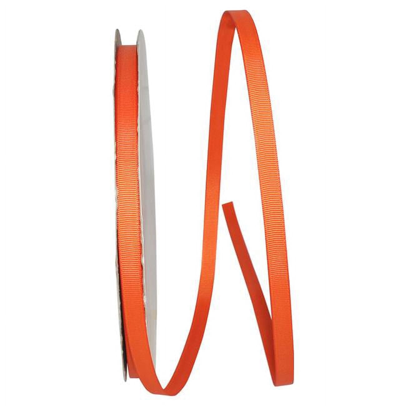 Reliant Ribbon - 4900-058-15C, Grosgrain Style Ribbon, Orange, 3/8 Inch ...
