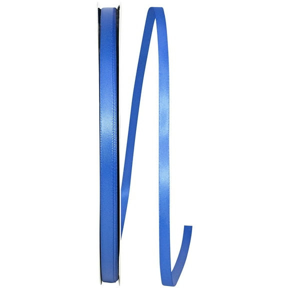 Reliant Ribbon - 4950-050-01C, Double Face Satin - Dfs Ribbon, Royal, 1/4 Inch, 100 Yards