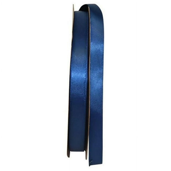 Reliant Ribbon - 4950-054-03C, Double Face Satin - Dfs Ribbon, Light Navy, 5/8 Inch, 100 Yards