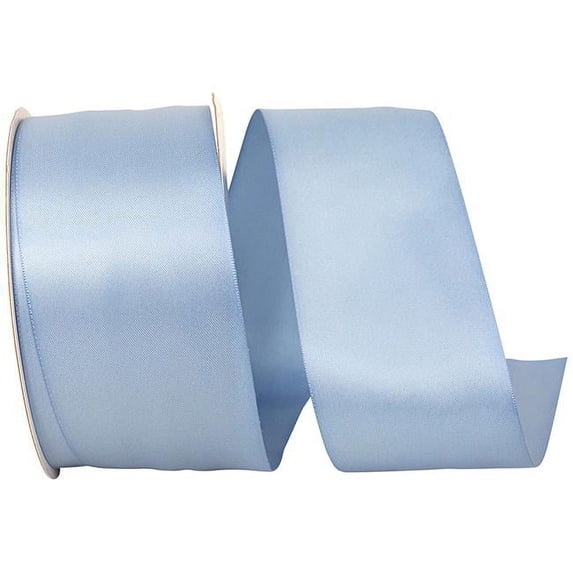 Reliant Ribbon 4950-354-40K 2.5 in. 50 Yards Double Face Satin DFS Ribbon, French Blue