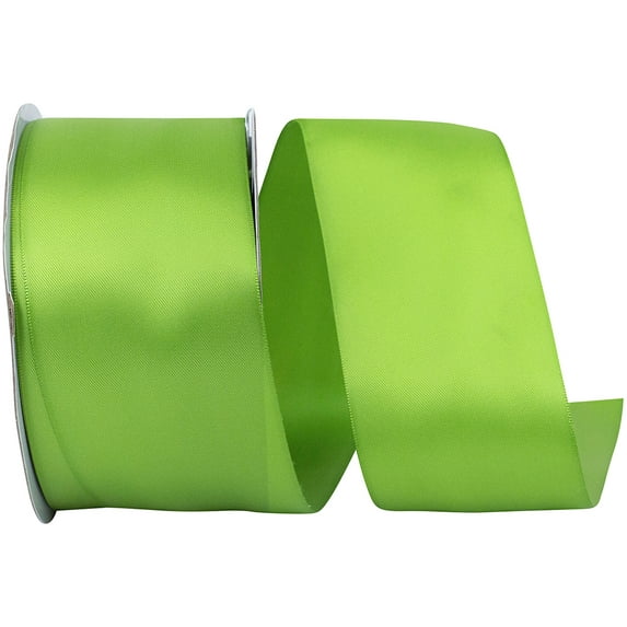 Reliant Ribbon - 4950-548-40K, Double Face Satin - Dfs Ribbon, Kiwi, 2-1/2 Inch, 50 Yards