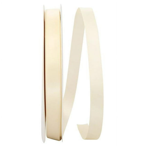 Reliant Ribbon - 4950-725-03C, Double Face Satin - Dfs Ribbon, Cream, 5/8 Inch, 100 Yards