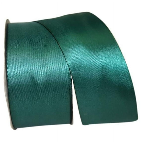 Reliant Ribbon - 4950-925-40K, Double Face Satin - Dfs Ribbon, Hunter, 2-1/2 Inch, 50 Yards