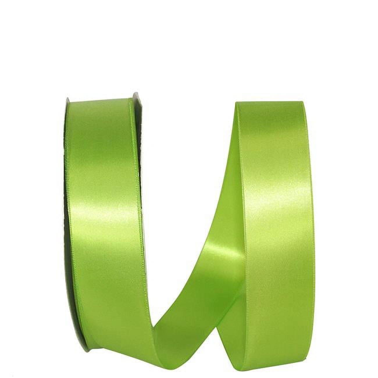 Reliant Ribbon 5000-042-09C 10.5 in. 100 Yards Double Face Satin Allure Ribbon, Apple Green