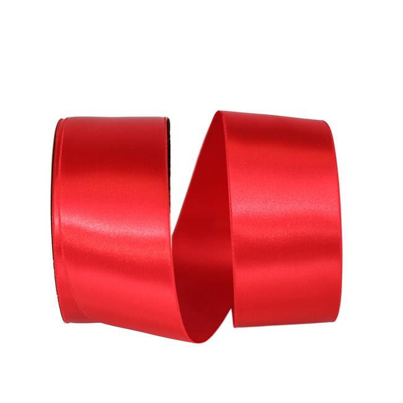  Maclemon 1 inch Wide 100 Yards Double Face Red Satin