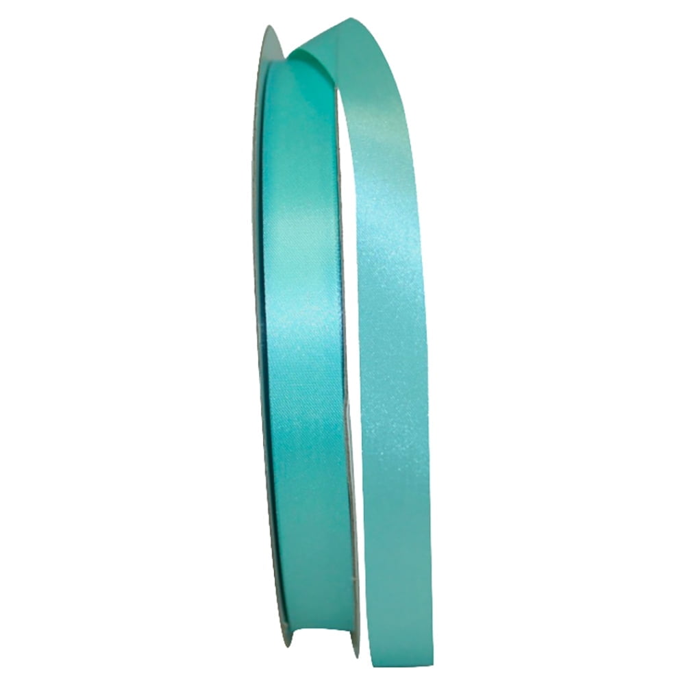 Ruban De Satin Simple Face Reliant Ribbon SFS 5/8 Po X 100 Verges Bleu Sarcelle~p122003315