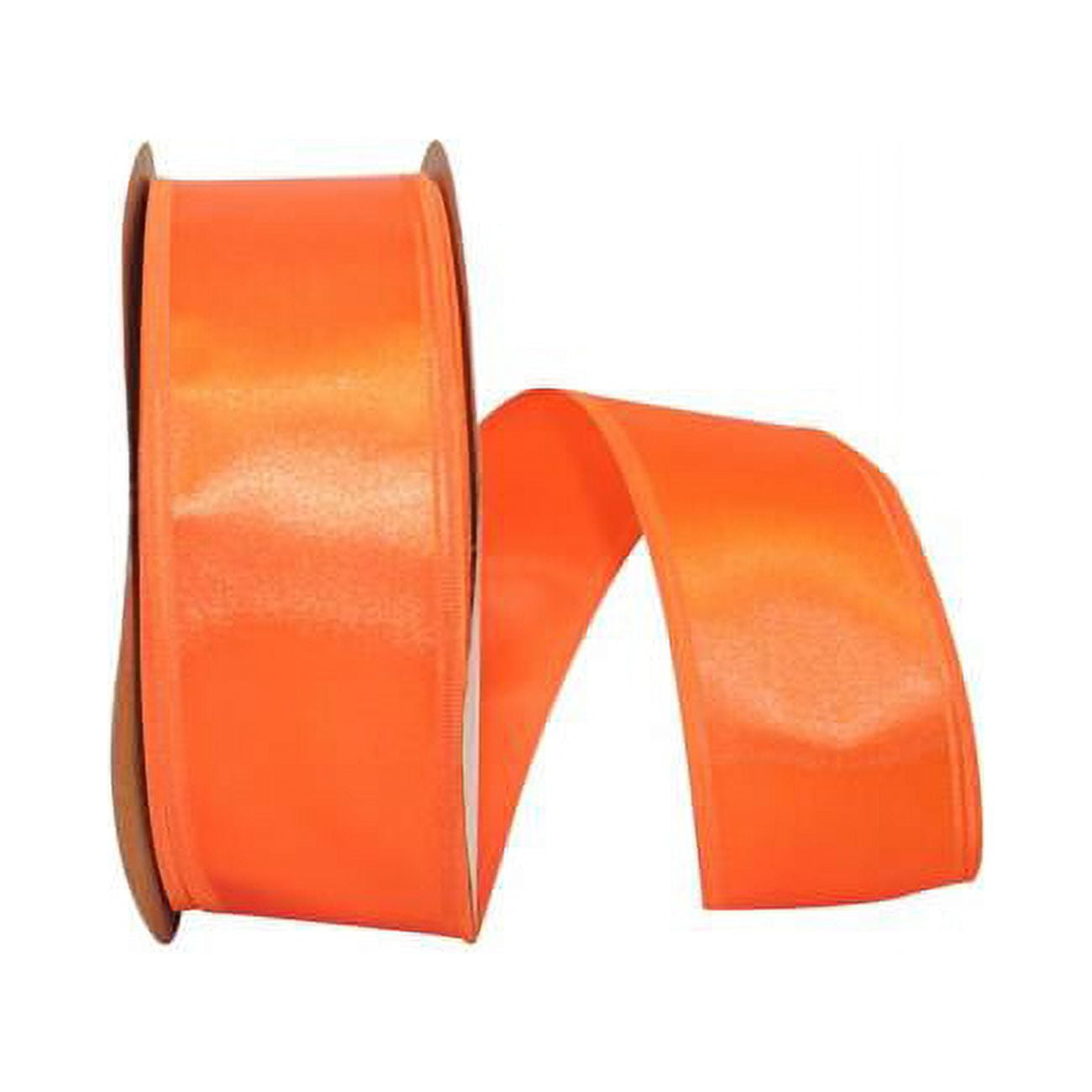 Reliant Ribbon - 5102W-058-16K, Soft Satin Ez Wired Edge Ribbon, Orange ...