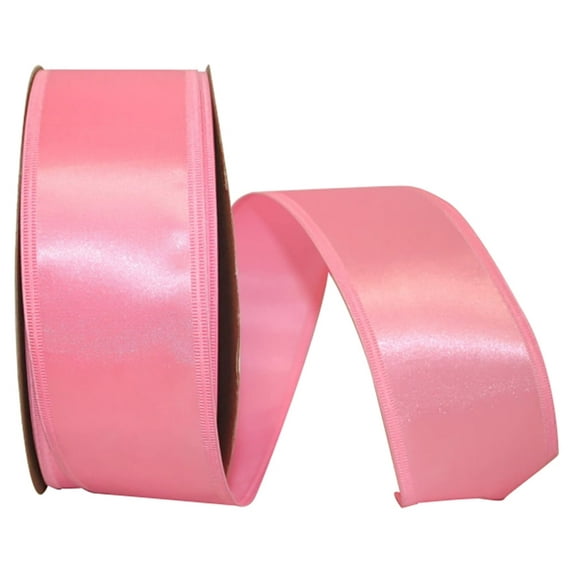 Reliant Ribbon - 5102W-175-16K, Soft Satin Ez Wired Edge Ribbon, Shocking Pink, 2-1/8 Inch, 50 Yards