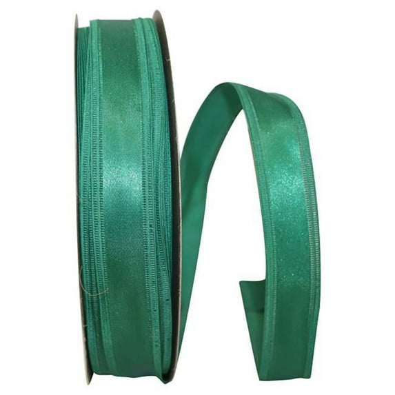 Reliant Ribbon 5102W-580-05C 1 in. 100 Yards Dyna Satin EZ Wired Edge Ribbon, Holiday Green