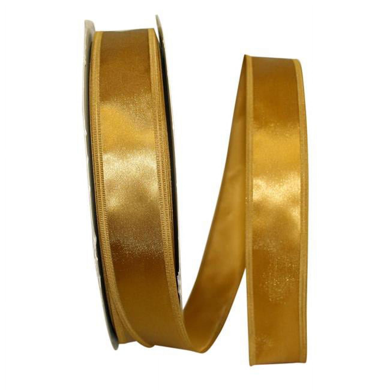 Reliant Gold Reliant Ribbon - 5102W-974-09C, Soft Satin Ez Wired Edge Ribbon ...