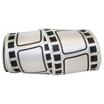 thumbnail image 1 of Reliant Ribbon - 5124M-982-10F, Soft Satin Movie Film Wired Edge Ribbon, White/black, 4 Inch, 10 Yards, 1 of 1