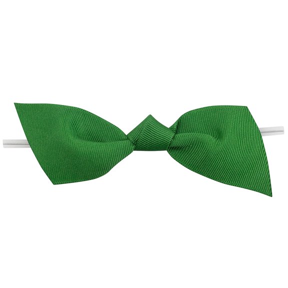 Reliant Ribbon - 5127-51009-2X2K, Grosgrain Twist Tie Flair Bows - Jumbo Bows, Emerald, 1-1/2 Inch, 50 Pieces