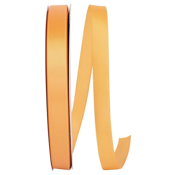 Reliant Ribbon - 5150-035-03C, Single Face Sfs Satin Ribbon, Gold, 5/8 Inch, 100 Yards