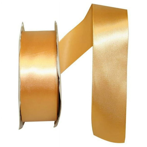Reliant Ribbon - 5150-035-09K, Single Face Sfs Satin Ribbon, Gold, 1-1/2 Inch, 50 Yards