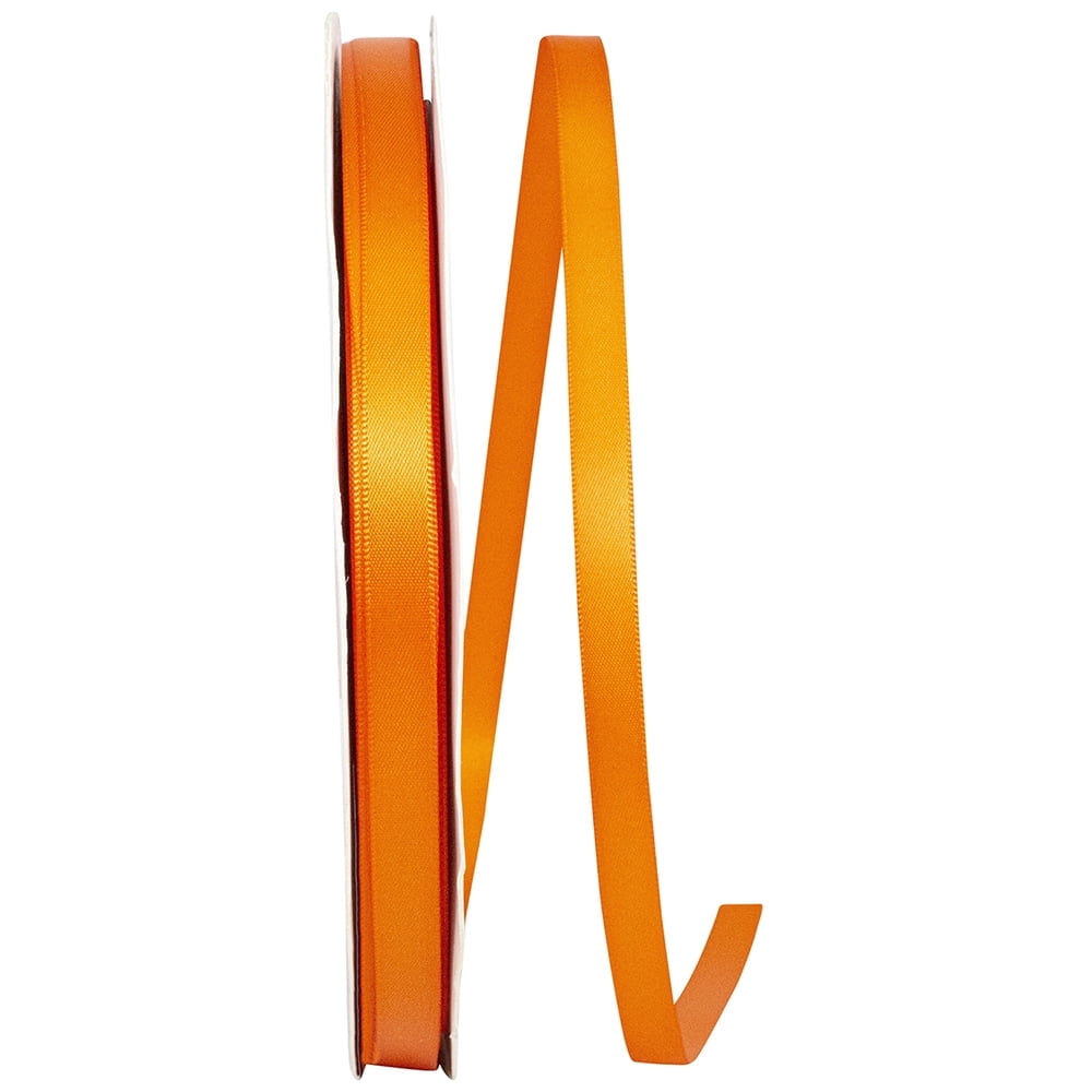 Reliant Ribbon - 5150-058-15C, Single Face Sfs Satin Ribbon, Orange, 3/ ...
