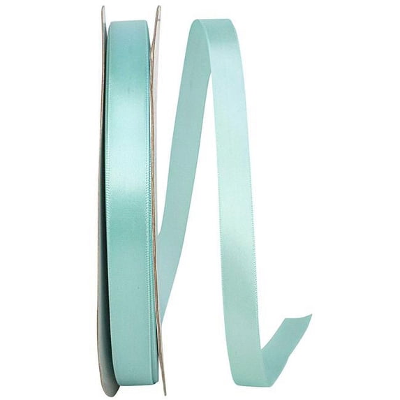 Reliant Ribbon 5150-077-03C 0.62 in. 100 Yards Single Face SFS Satin Ribbon, Aqua