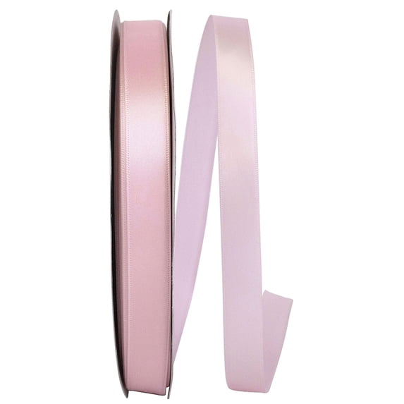 Reliant Ribbon - 5150-117-03C, Single Face Sfs Satin Ribbon, Light Pink, 5/8 Inch, 100 Yards