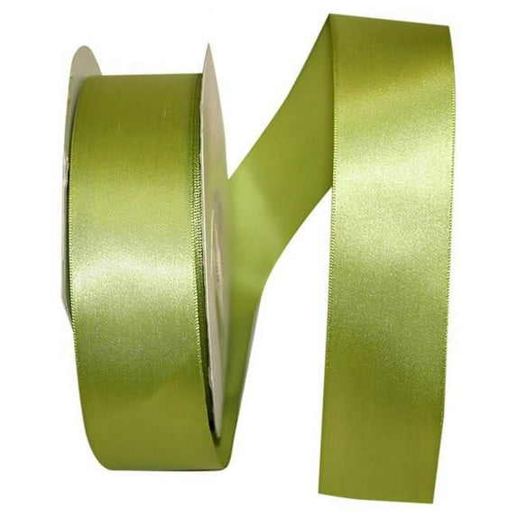 Reliant Ribbon - 5150-535-09K, Single Face Sfs Satin Ribbon, Green Grass, 1-1/2 Inch, 50 Yards