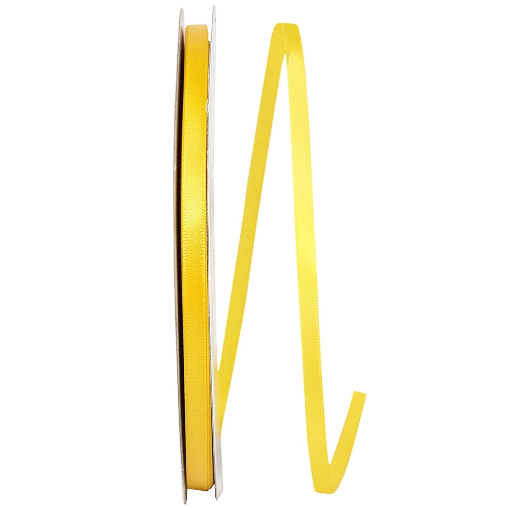 Reliant Ribbon - 5150-662-01C, Single Face Sfs Satin Ribbon, Yellow ...