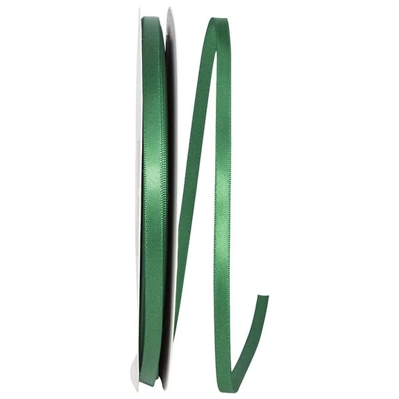 Reliant Ribbon - 5150-924-01C, Single Face Sfs Satin Ribbon, Forest, 1/4 Inch, 100 Yards