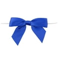 thumbnail image 1 of Reliant Ribbon - 5170-05005-3X2, Satin Twist Tie Bows - Large Bows, Royal, 7/8 Inch, 100 Pieces, 1 of 1