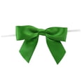 thumbnail image 1 of Reliant Ribbon - 5170-51005-3X2, Satin Twist Tie Bows - Large Bows, Emerald, 7/8 Inch, 100 Pieces, 1 of 2