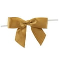 thumbnail image 1 of Reliant Ribbon - 5170-92805-3X2, Satin Twist Tie Bows - Large Bows, Old Gold, 7/8 Inch, 100 Pieces, 1 of 1