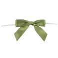 thumbnail image 1 of Reliant Ribbon - 5171-04303-2X1, Satin Twist Tie Bows - Small Bows, Moss, 5/8 Inch, 100 Pieces, 1 of 2