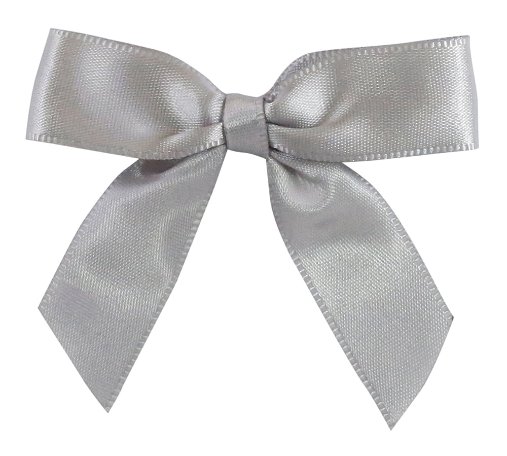 Wide silver gray ribbon double side satin high sheen rayon 3 inch width
