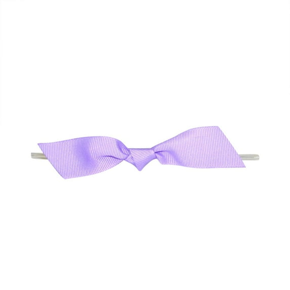 Reliant Ribbon - 5175-43005-2X2, Grosgrain Twist Tie Flair Bows Bows, Light Orchid, 7/8 Inch, 100 Pieces