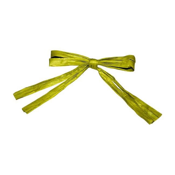 Reliant Ribbon 5190-18501-2X2 0.25 in. 2 Strand Raffia Twist Tie Bow, Citrus - 100 Piece
