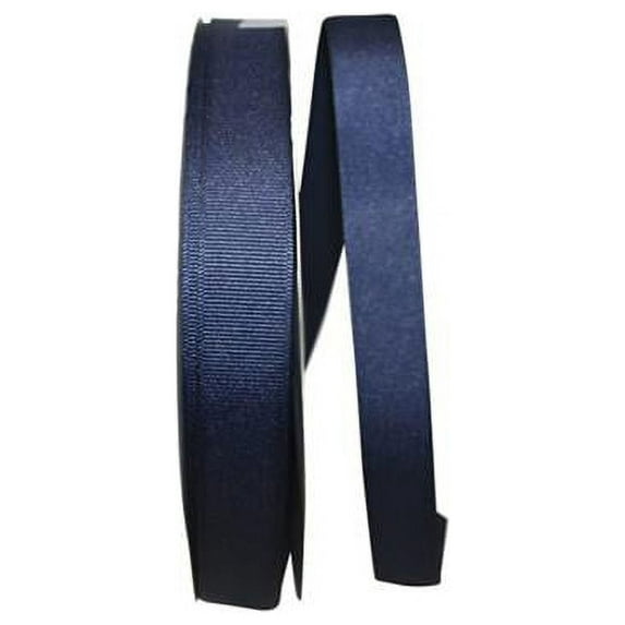 Reliant Ribbon - 5200-055-05C, Grosgrain Texture Ribbon, Navy, 7/8 Inch, 100 Yards