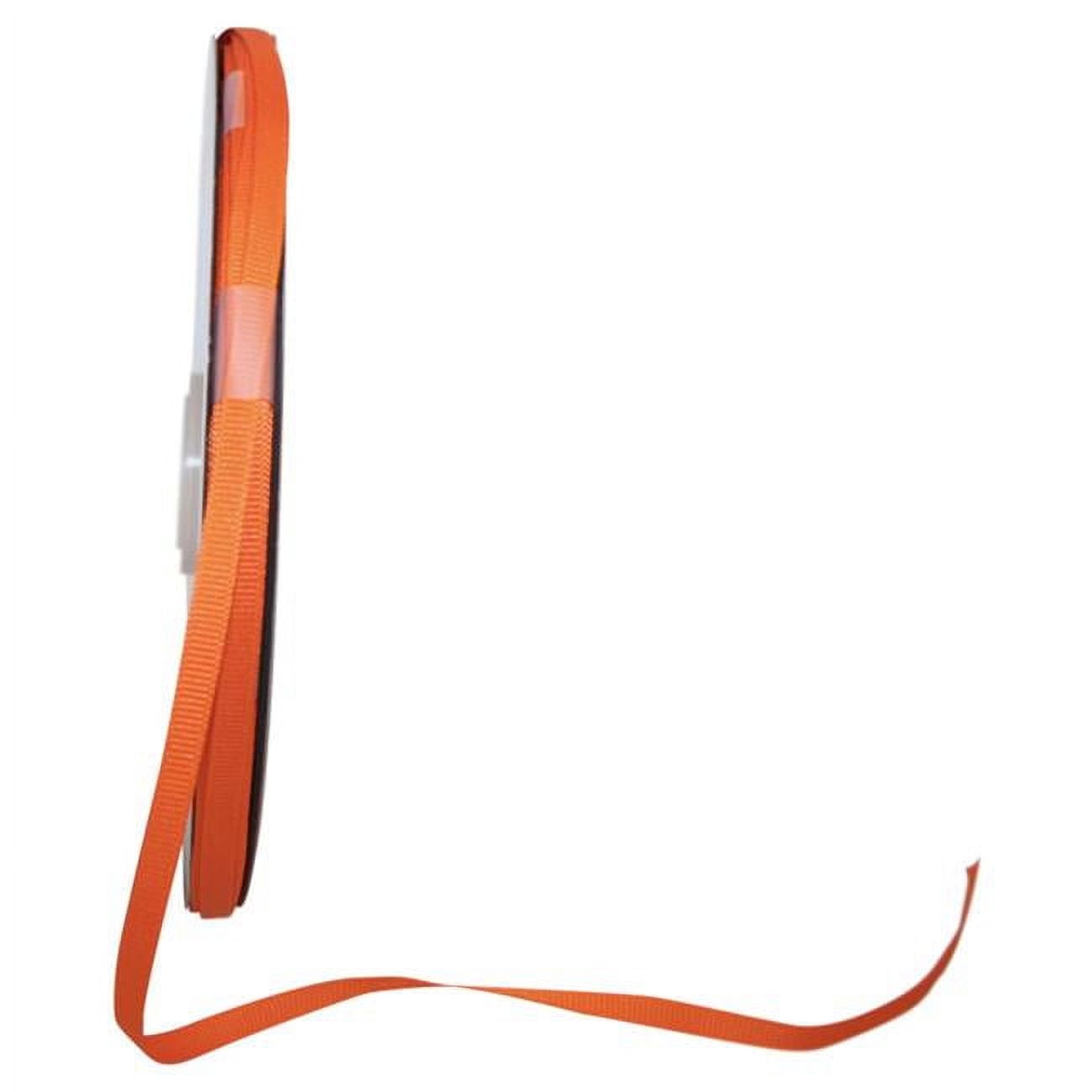 Reliant Ribbon - 5200-058-01C, Grosgrain Texture Ribbon, Orange, 1/4 ...