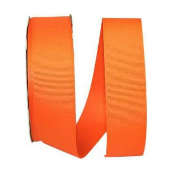 Reliant Ribbon - 5200-058-09K, Grosgrain Texture Ribbon, Orange, 1-1/2 Inch, 50 Yards