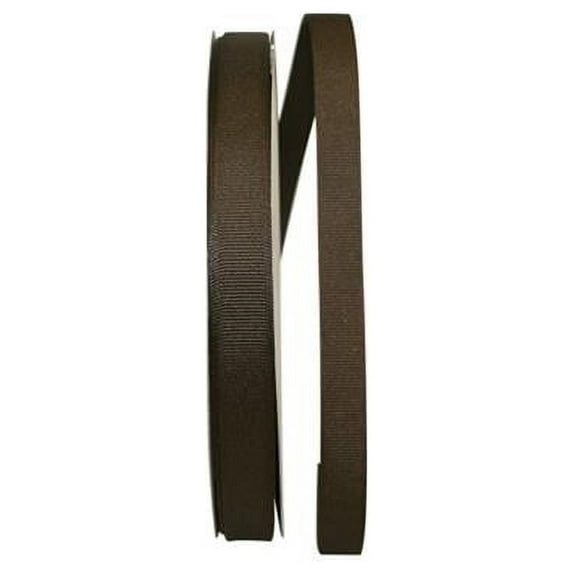 Reliant Ribbon - 5200-092-03C, Grosgrain Texture Ribbon, Brown, 5/8 Inch, 100 Yards