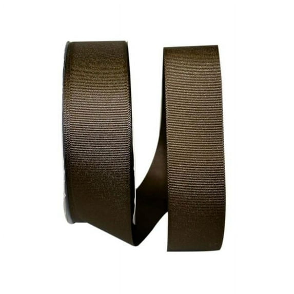 Reliant Ribbon - 5200-092-09K, Grosgrain Texture Ribbon, Brown, 1-1/2 Inch, 50 Yards