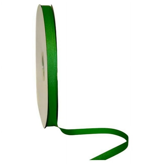 Reliant Ribbon - 5200-510-15C, Grosgrain Texture Ribbon, Emerald, 3/8 Inch, 100 Yards