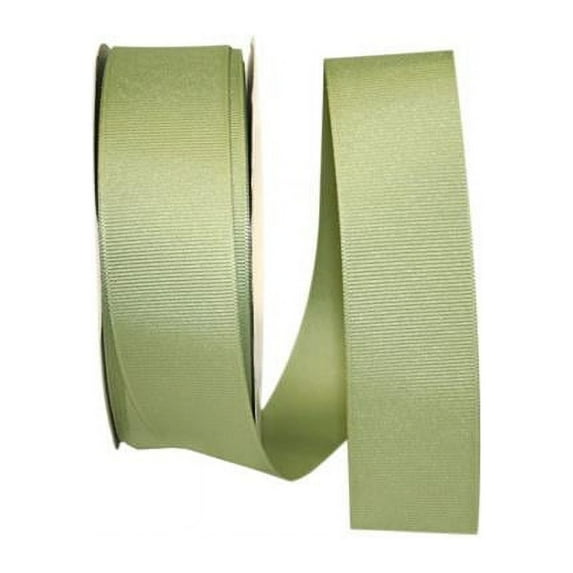 Reliant Ribbon - 5200-549-09K, Grosgrain Texture Ribbon, Spring Moss, 1-1/2 Inch, 50 Yards
