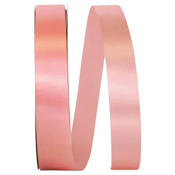 Reliant Ribbon - 5400-099-05C, Floral Satin With Firm Finish Ribbon, Mauve, 7/8 Inch, 100 Yards