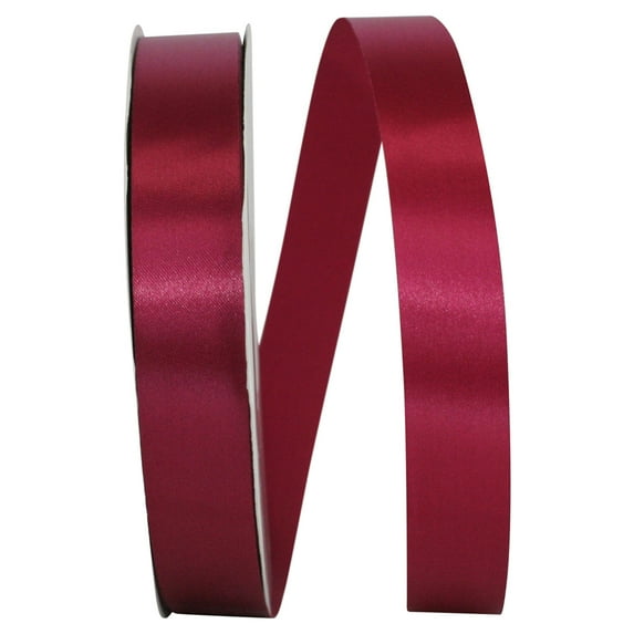 Reliant Ribbon - 5400-100-05C, Floral Satin With Firm Finish Ribbon, Forever, 7/8 Inch, 100 Yards