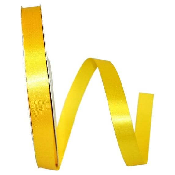 Reliant Ribbon - 5400-106-03C, Floral Satin With Firm Finish Ribbon, Sunshine, 5/8 Inch, 100 Yards