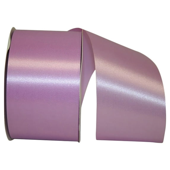 Reliant Ribbon - 5400-120-40K, Floral Satin With Firm Finish Ribbon, Lavender, 2-1/2 Inch, 50 Yards