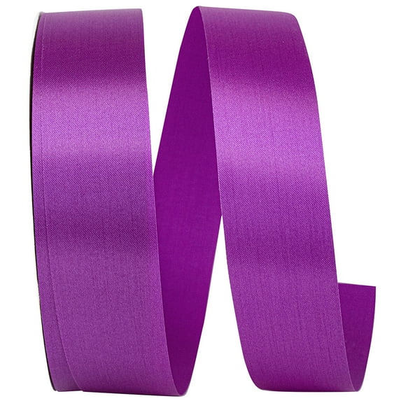 Reliant Ribbon - 5400-222-09C, Floral Satin With Firm Finish Ribbon, Fuchsia, 1-3/8 Inch, 100 Yards
