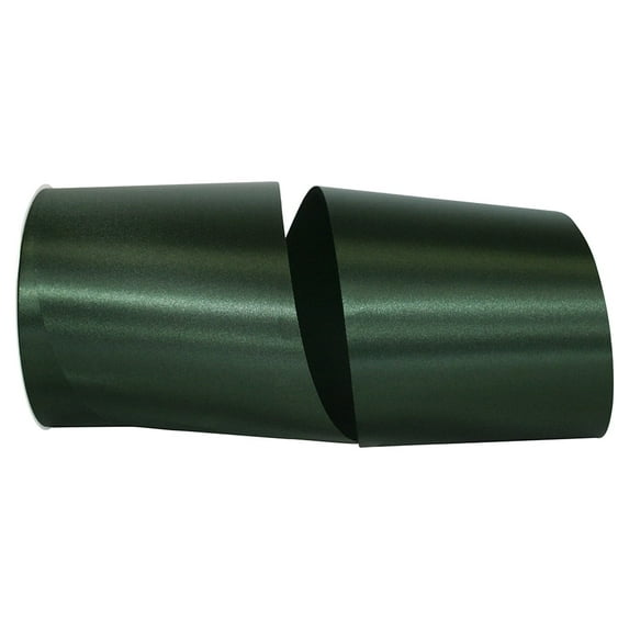 Reliant Ribbon - 5400-925-10K, Floral Satin With Firm Finish Ribbon, Hunter, 4 Inch, 50 Yards