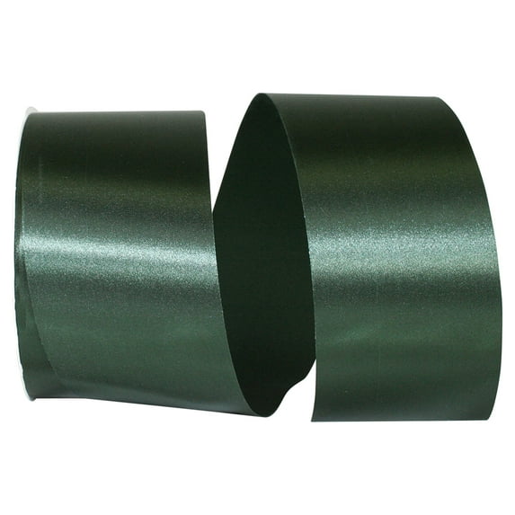 Reliant Ribbon - 5400-925-40K, Floral Satin With Firm Finish Ribbon, Hunter, 2-1/2 Inch, 50 Yards