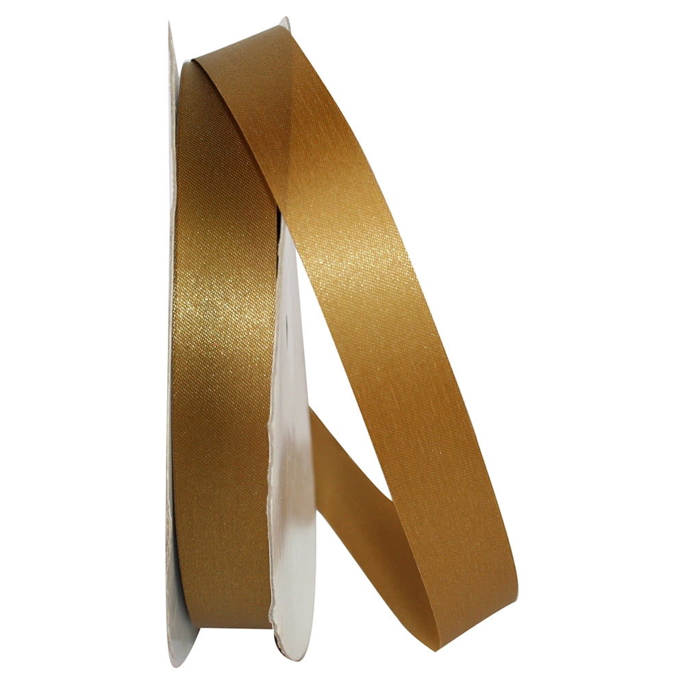 Reliant Gold Reliant Ribbon - 5500-974-05C, Value Floral Satin With Firm Finish ...