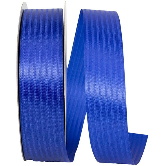 Ribbon - Tux Stripe Cooler Ribbon, Royal, 7/8 Inch, 100 Yards
