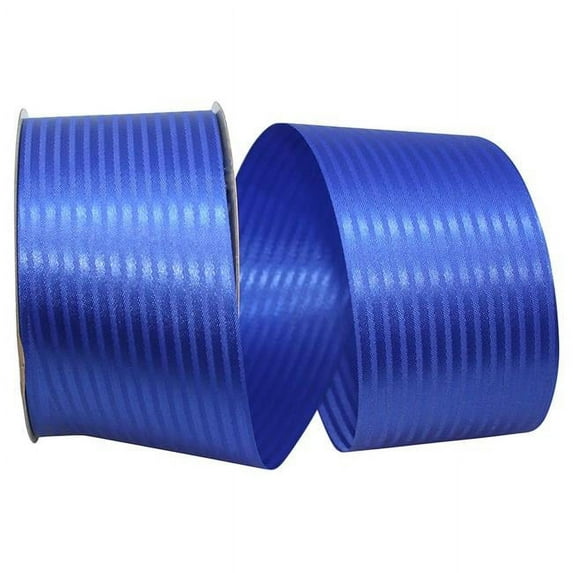 Reliant Ribbon - 5800-050-40K, Tuxedo Stripes Ribbon, Royal, 2-1/2 Inch, 50 Yards