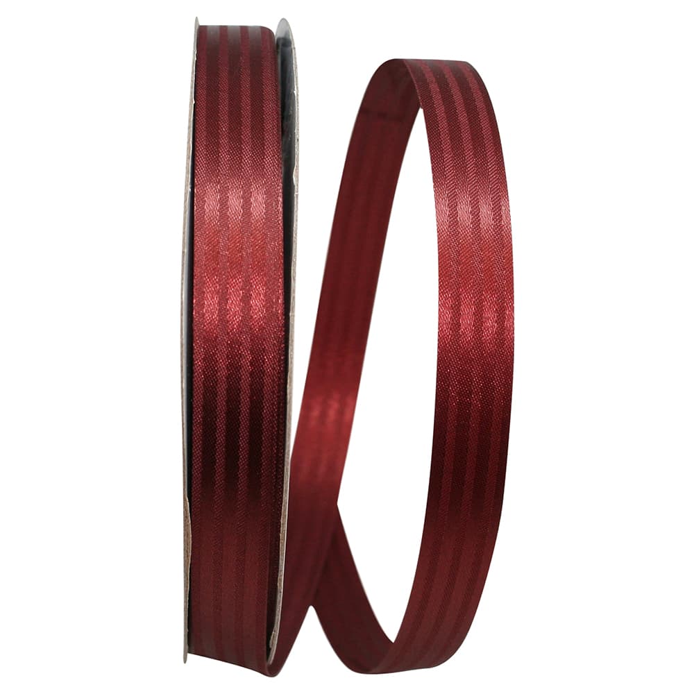 Tan Striped Ribbon Reliant Ribbon - 5800-705-03C, Tuxedo Stripes Ribbon, Chocolate Brown ...