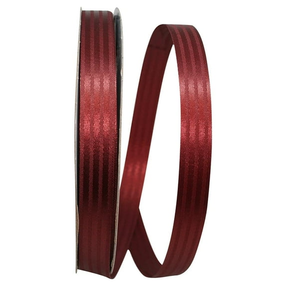 Reliant Ribbon - 5800-705-03C, Tuxedo Stripes Ribbon, Chocolate Brown, 5/8 Inch, 100 Yards